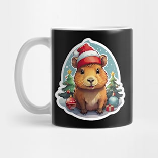 Capybara Christmas, Christmas Animals, Cute Adorable Funny Capybara Mug